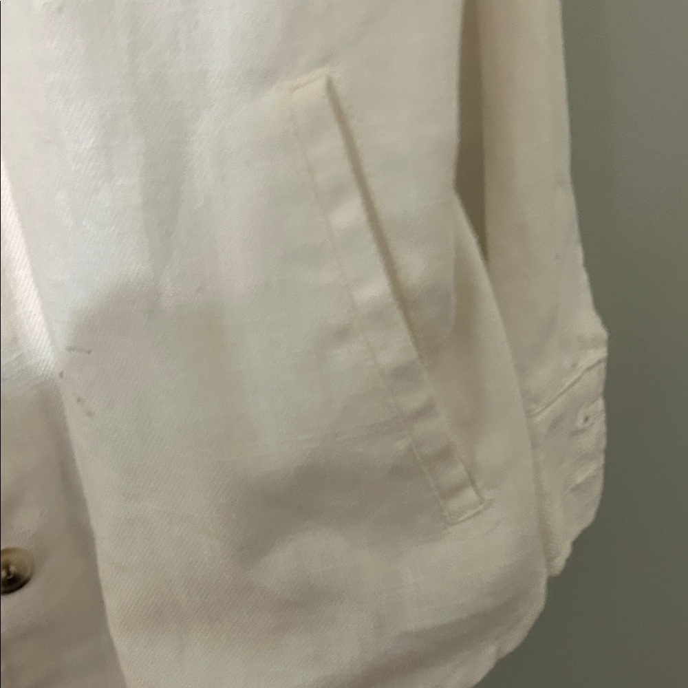 Ashley By 26 International Cream Button-Up Women Jacket size large Few stains. - Picture 7 of 14